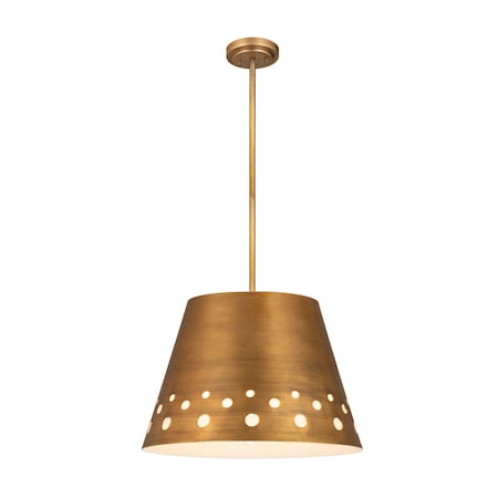 Z-Lite Katie 1 Light Chandelier, Rubbed Brass & Rubbed Brass 6014-18RB
